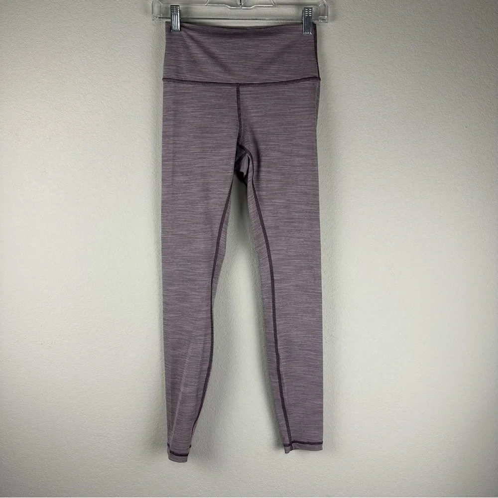 Lululemon Purple Frosted Mulberry Athletic Athleisure Wunder Under Tights Size 6